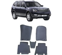 Ковры в салон автомобиля Eva Smart kia mohave 5мест вариант макси 3d 2008 - эва сота коричневые c красной окантовкой 3777-A6A7-S