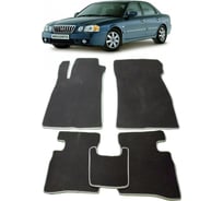 Ковры в салон автомобиля Eva Smart kia magentis i рестайлинг 2003 – 2006 эва сота коричневые c бежевой окантовкой 2573-A6A1-S