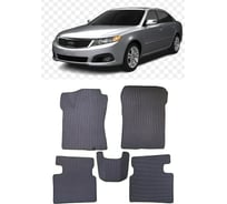 Ковры в салон автомобиля Eva Smart kia magentis ii рестайлинг 2008 - 2010 эва сота чёрные c коричневой окантовкой 3231-B5A6-S