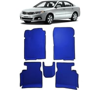 Ковры в салон автомобиля Eva Smart kia magentis ii рестайлинг вариант макси 3d 2008 - 2010 эва сота чёрные c синей окантовкой 3230-B5B2-S