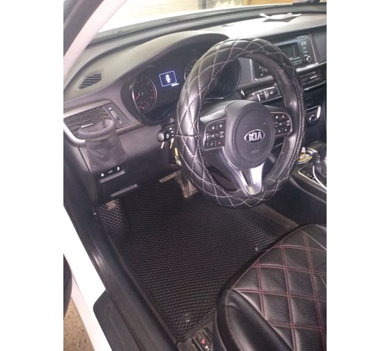 Ковры в салон автомобиля Eva Smart kia optima iv вариант макси 3d 2016 - эва сота коричневые c коричневой окантовкой 3177-A6A6-S