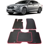 Ковры в салон автомобиля Eva Smart kia quoris 2012 - 2018 эва сота чёрные c черной окантовкой 1358-B5B5-S