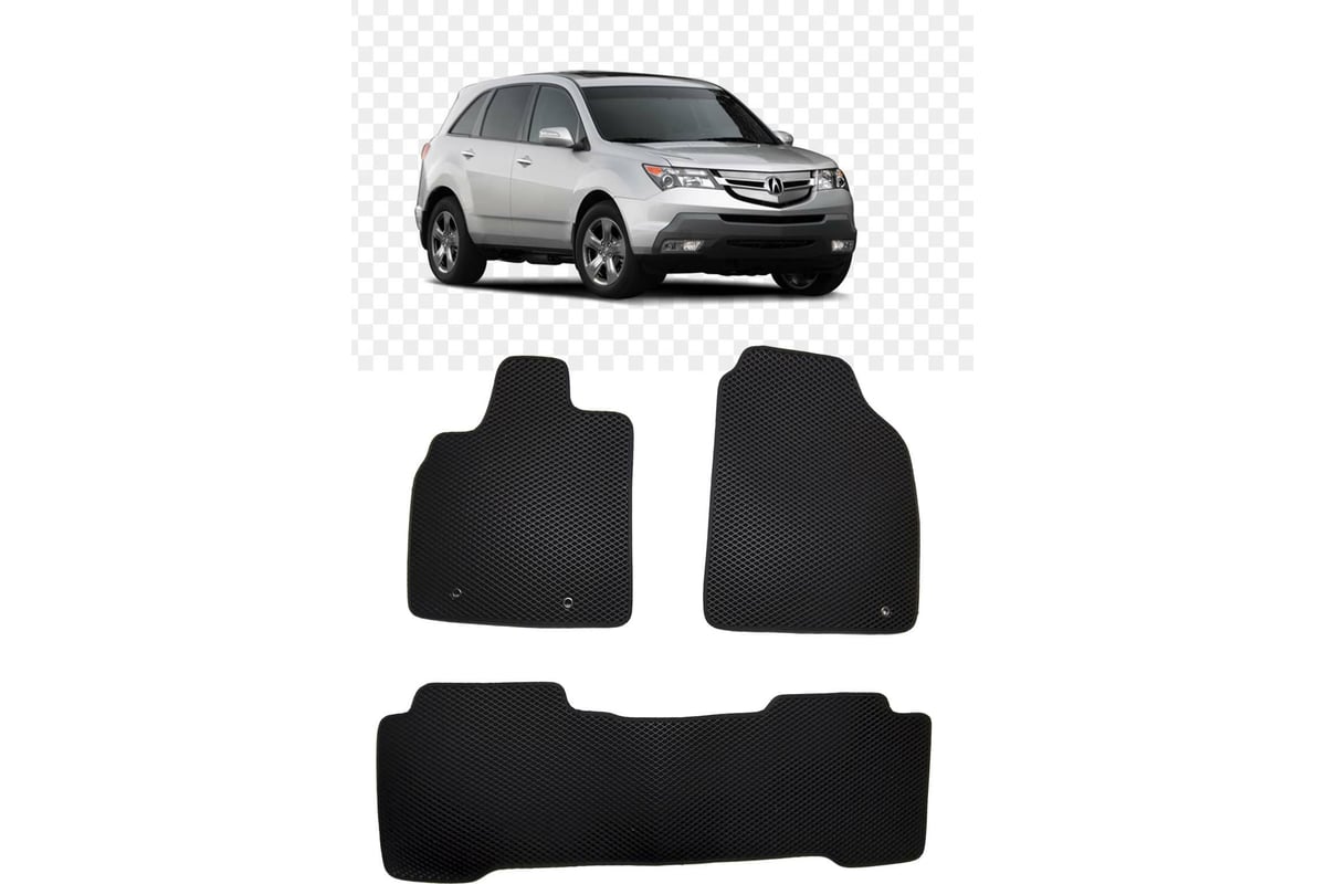 Ковры в салон автомобиля Eva Smart acura mdx i 2001 - 2006 эва сота чёрные  c черной окантовкой 1000-B5B5-S - заказать в интернет-магазине: цена,  описание, отзывы.