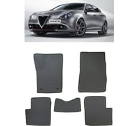 Ковры в салон автомобиля Eva Smart alfa romeo giulietta 2016 - 2020 эва сота серые c серой окантовкой 3898-B1B1-S