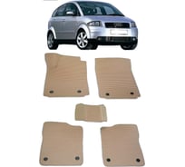 Ковры в салон автомобиля Eva Smart audi a2 2000 - 2007 эва сота чёрные c серой окантовкой 2747-B5B1-S