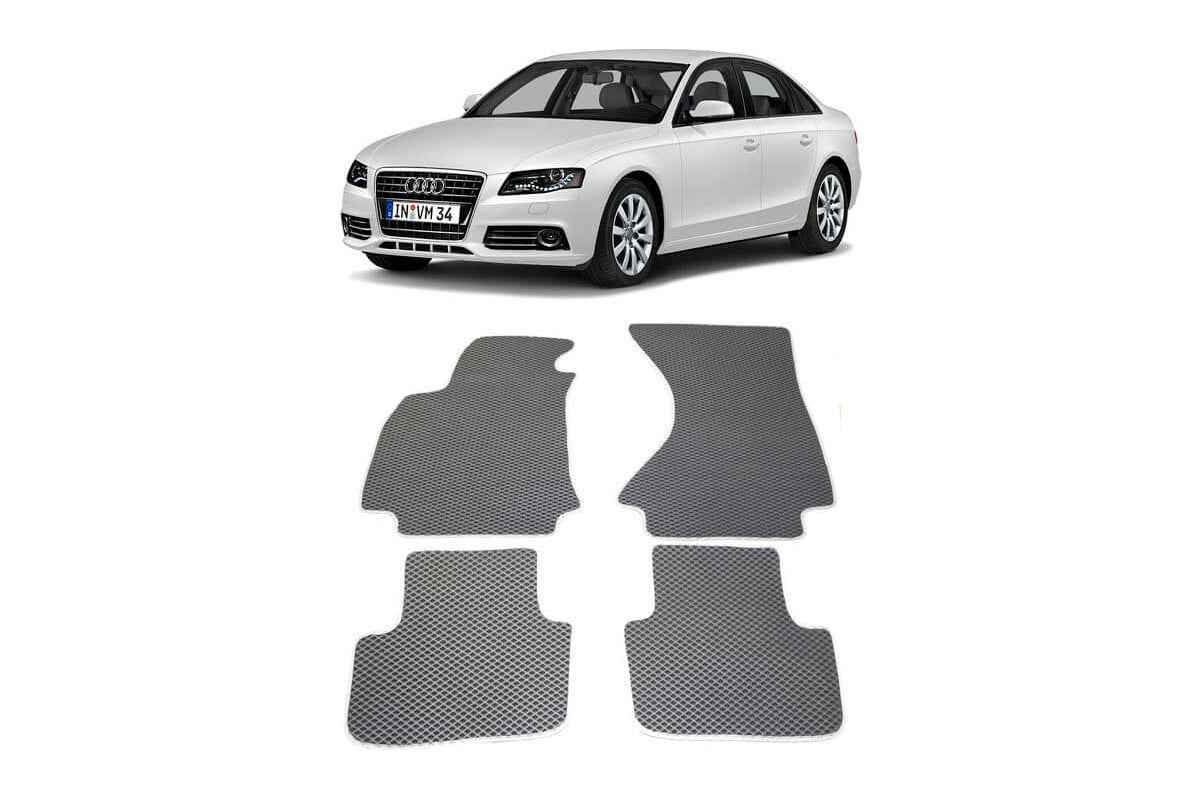 Ковры в салон автомобиля Eva Smart audi a4 (8e, b8) 2007 - 2015 эва сота  чёрные c черной окантовкой 1008-B5B5-S - заказать в интернет-магазине:  цена, описание, отзывы.