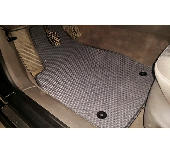 Ковры в салон автомобиля Eva Smart audi a6 (c5, 4b) 1997 - 2004 эва сота серые c синей окантовкой 1014-B1B2-S