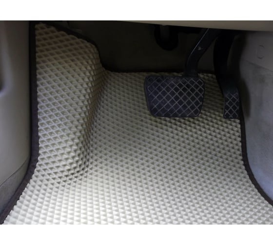 Ковры в салон автомобиля Eva Smart audi a6 (c7) 2011 - 2018 эва сота коричневые c коричневой окантовкой 1019-A6A6-S