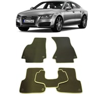 Ковры в салон автомобиля Eva Smart audi a7 i (4g) 2010 - 2018 эва сота серые c синей окантовкой 1020-B1B2-S