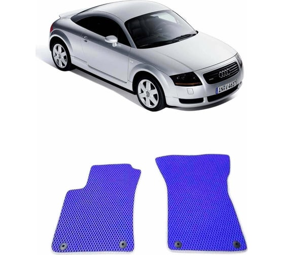 Ковры в салон автомобиля Eva Smart audi tt i (8n) купе 1998 - 2006 эва сота чёрные c серой окантовкой 2492-B5B1-S 1