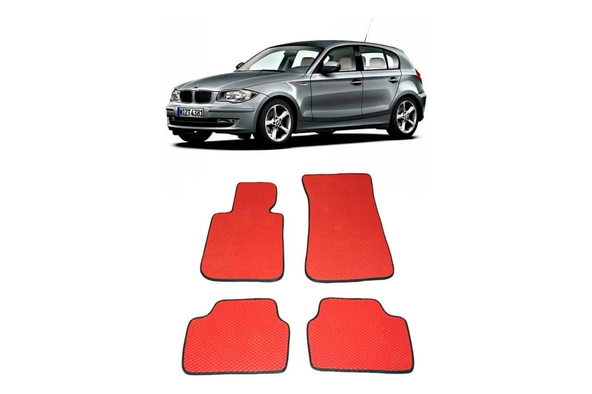 Ковры в салон автомобиля Eva Smart bmw 1 (e87) 2004 - 2011 эва сота  коричневые c черной окантовкой 1034-A6B5-S - заказать в интернет-магазине:  цена, описание, отзывы.