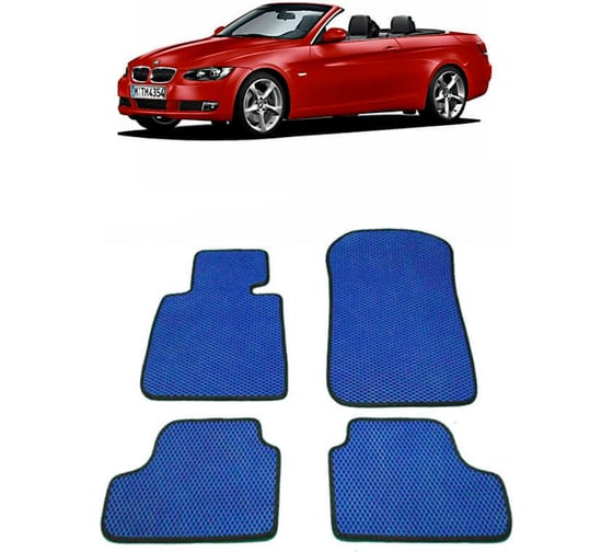 Ковры в салон автомобиля Eva Smart bmw 3 (е93) кабриолет 2005 - 2012 эва сота серые c черной окантовкой 1046-B1B5-S