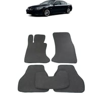 Ковры в салон автомобиля Eva Smart bmw 5 (е60) 2003 - 2010 эва сота чёрные c коричневой окантовкой 1051-B5A6-S