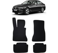 Ковры в салон автомобиля Eva Smart bmw 5 vii (g30,g31) 2016 – эва сота коричневые c черной окантовкой 2669-A6B5-S