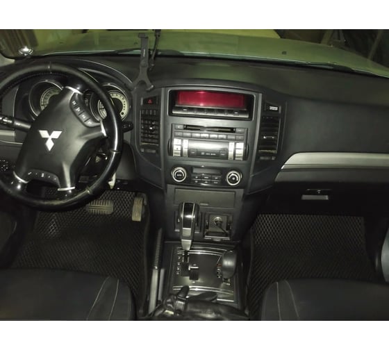 Ковры в салон автомобиля Eva Smart mitsubishi pajero (montero) iv вариант макси 3d 2006 - эва сота коричневые c коричневой окантовкой 2519-A6A6-S