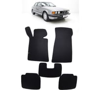 Ковры в салон автомобиля Eva Smart bmw 7 (е32) 1986 - 1994 эва сота коричневые c синей окантовкой 1064-A6B2-S