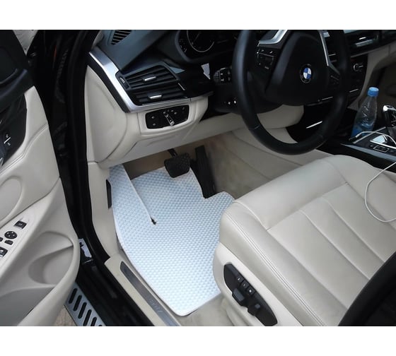 Ковры в салон автомобиля Eva Smart bmw х5 (f15) 2013 - 2018 эва сота коричневые c черной окантовкой 1084-A6B5-S
