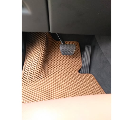 Ковры в салон автомобиля Eva Smart bmw х5 (g05) 2018 - эва сота коричневые c синей окантовкой 2865-A6B2-S