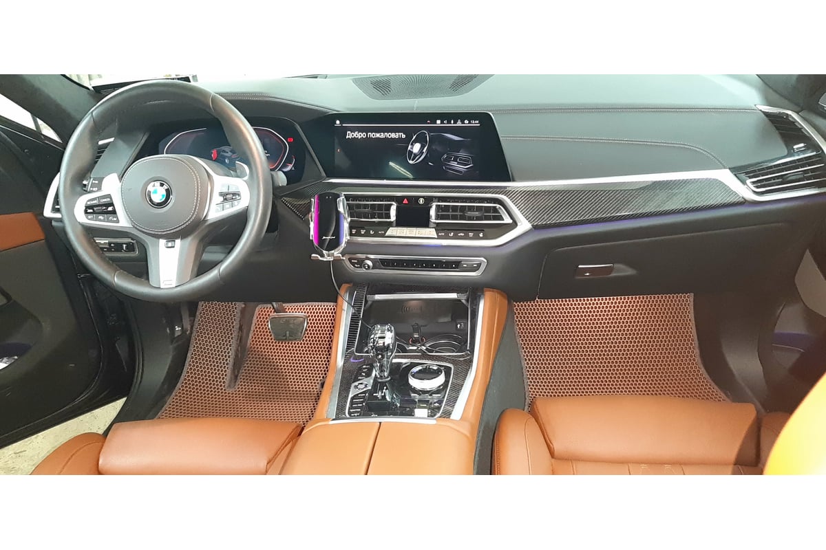 Ковры в салон автомобиля Eva Smart bmw x6 (g06) 2019 - эва сота чёрные c  черной окантовкой 3263-B5B5-S - заказать в интернет-магазине: цена,  описание, отзывы.