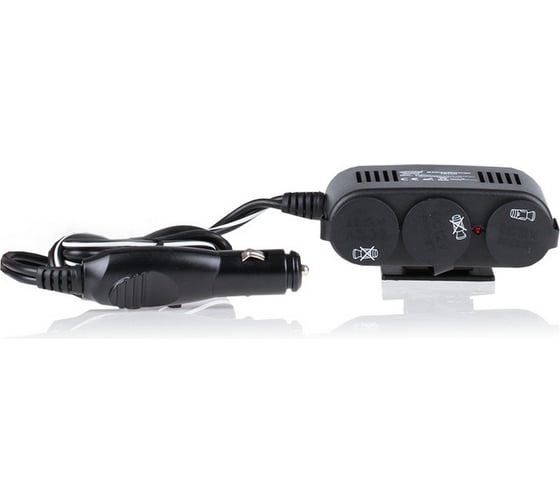 Розетка прикуривателя Heyner с 3-мя выходами на 12 В + USB 511300