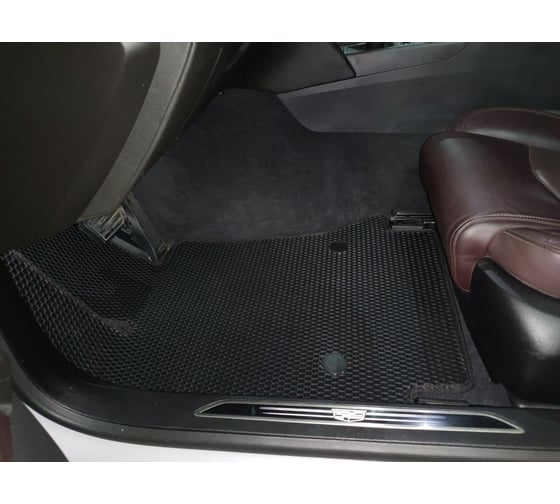 Ковры в салон автомобиля Eva Smart cadillac ct6 i рестайлинг 2018 - эва сота серые c красной окантовкой 3515-B1A7-S