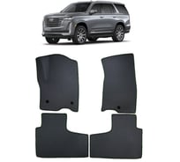 Ковры в салон автомобиля Eva Smart cadillac escalade v 5мест 2020 - эва сота серые c синей окантовкой 3621-B1B2-S