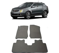 Ковры в салон автомобиля Eva Smart cadillac srx ll 2010 - 2016 эва сота коричневые c красной окантовкой 1093-A6A7-S