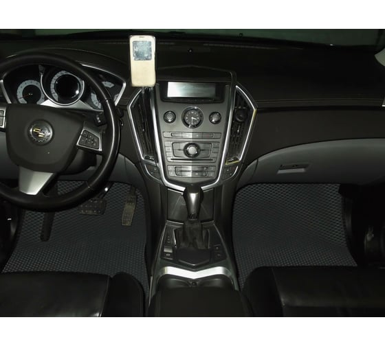 Ковры в салон автомобиля Eva Smart cadillac srx ll 2010 - 2016 эва сота коричневые c синей окантовкой 1093-A6B2-S