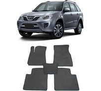 Ковры в салон автомобиля Eva Smart chery tiggo (t11) 2005 - 2013 эва сота коричневые c синей окантовкой 1103-A6B2-S