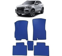 Ковры в салон автомобиля Eva Smart chery tiggo 4 i рестайлинг 2018 - эва сота серые c серой окантовкой 3450-B1B1-S