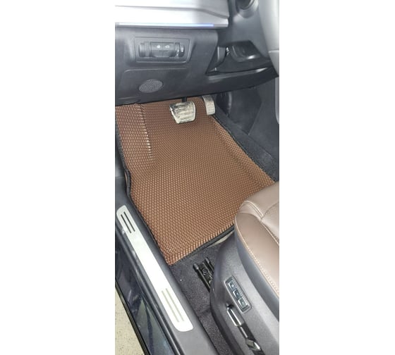 Ковры в салон автомобиля Eva Smart chery tiggo 8 pro 5мест вариант макси 3d 2020 - эва сота чёрные c бежевой окантовкой 3781-B5A1-S