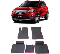 Ковры в салон автомобиля Eva Smart changan cs35 2013 - эва сота серые c красной окантовкой 1109-B1A7-S