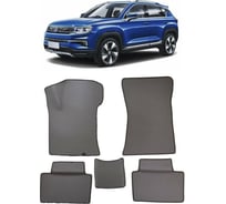 Ковры в салон автомобиля Eva Smart changan cs35 plus 2018 - эва сота коричневые c серой окантовкой 3706-A6B1-S