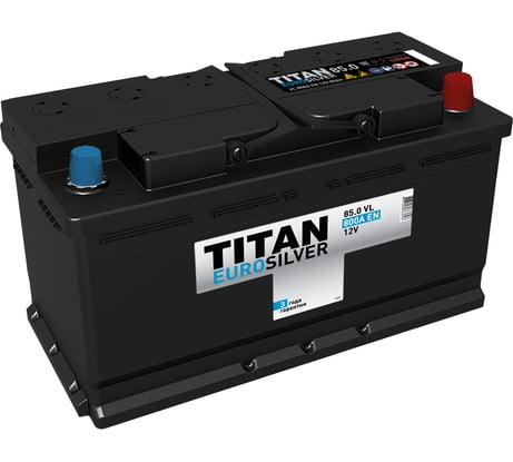 Аккумулятор TITAN EUROSILVER 85.0 VL (О.П.) низкий, 800 А, 314x175x175 мм 4607008883626