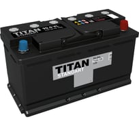 Аккумулятор TITAN STANDART 90.0 VL обратная полярность, 740 А, 352x175x190 мм 4607008882254