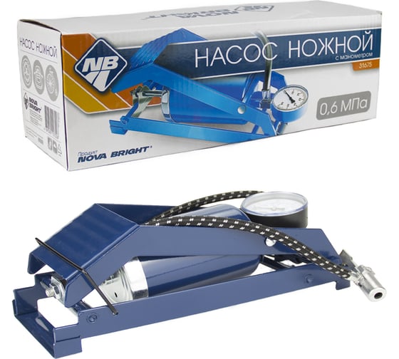 Ножной насос с манометром Nova Bright 500 см3 31675 1