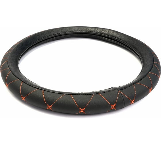 Оплетка Dreamcar эко-кожа, Бабочка черная/оранжевая, размер М(37-39) DC-000-0938993 1