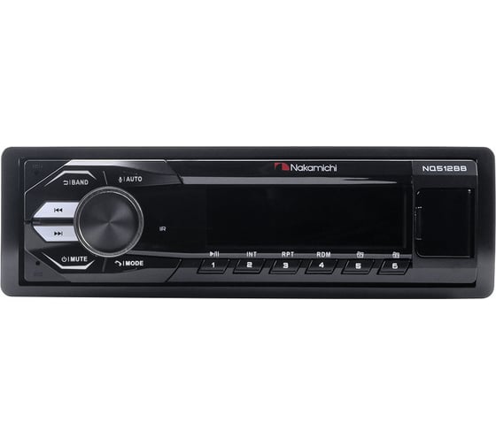 Медиа-ресивер NAKAMICHI 1 din, USB, AUX, ВТ, ПДУ, 4*50 Вт, голуб. NQ512BB NAK-NQ512BB