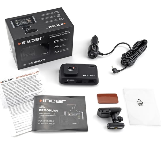 Комбо-устройство INCAR Brooklyn/GPS сигнатурный радар-детектор, видеорегистратор, доп. камера SDR-170 Incar SDR-170