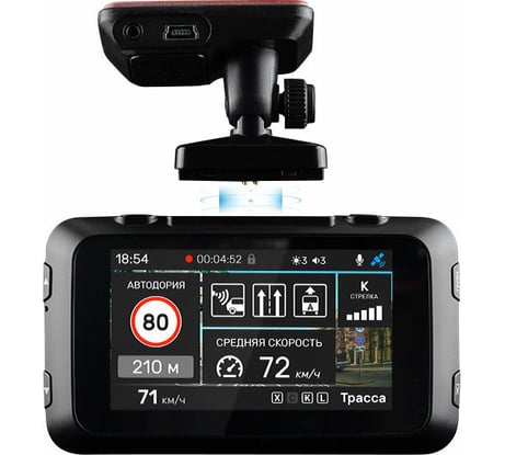 Комбо-устройство INCAR Manhattan GPS сигнатурный радар-детектор, видеорегистратор Ultra HD SDR-180