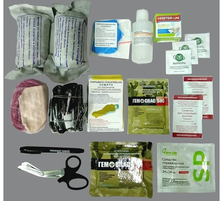 Аптечка индивидуальная тактическая АИ-Т-1, подсумок ООО АППОМЕД 501710