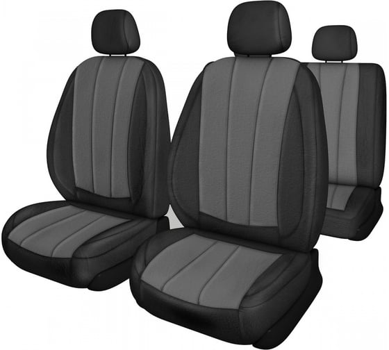 Чехлы на сиденья SKYWAY LADA LARGUS с 2012 2-мест фургон жаккард, 6 предметов NEXT S01306030 1