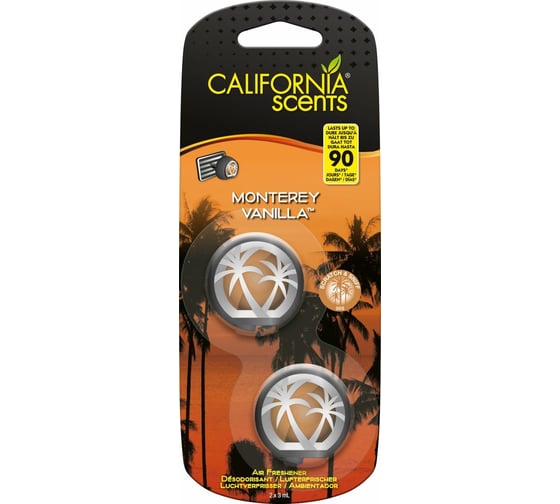 Ароматизатор мини-диффузор California Scents CS Montry Vanil D1 MDiff / CS Монт Ваниль, 2 шт., блистер E303200800 1
