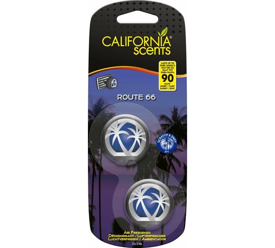 Ароматизатор мини-диффузор California Scents CS Route 66 D1 MDiff / CS Шоссе 66, 2 шт., блистер E303201100 1