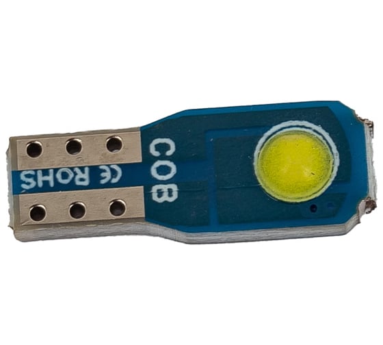 Автолампа SKYWAY диод., T5 (W1.2W), 12 В, 2 COB диода, 1-конт., белая панель S08201543 1