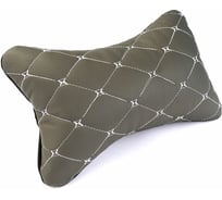 Автомобильная подушка на подголовник Dreamcar серый/белый, бабочка, экокожа DC-000-0939071