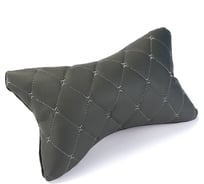 Автомобильная подушка на подголовник Dreamcar серый, бабочка, экокожа DC-000-0927219