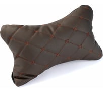 Автомобильная подушка на подголовник Dreamcar коричневый, бабочка, экокожа DC-000-0939069