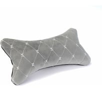 Автомобильная подушка на подголовник Dreamcar серый/белый, бабочка, велюр DC-000-0938958