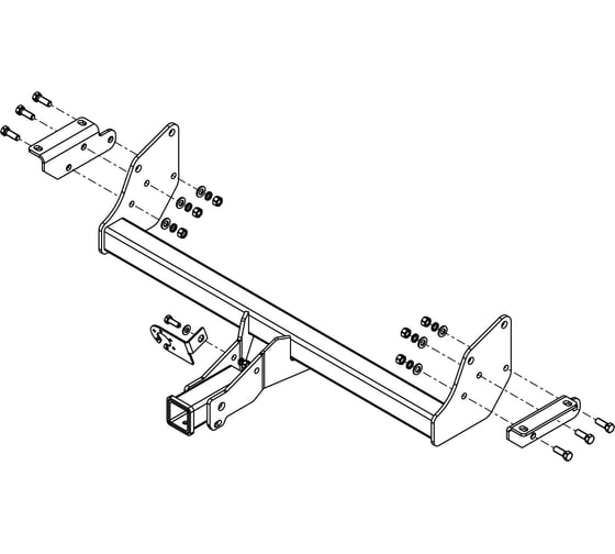 Фаркоп ТСУ MITSUBISHI PAJERO III/IV (под квадрат 50x50; 2002-2007) AVTOS MI 30